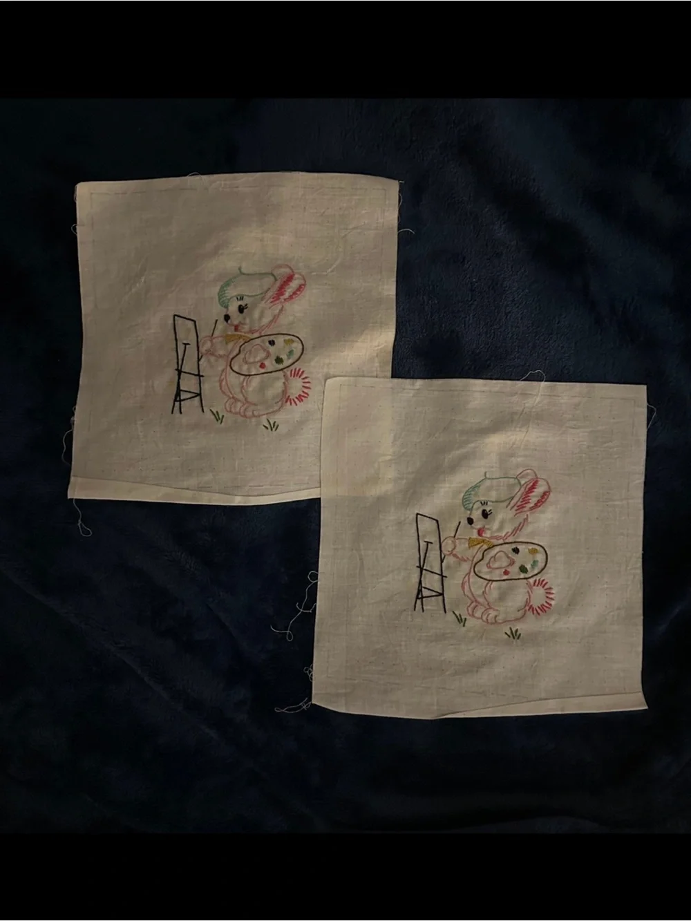 Vintage 9x9 Nursery Quilt Blocks - 12 Completed